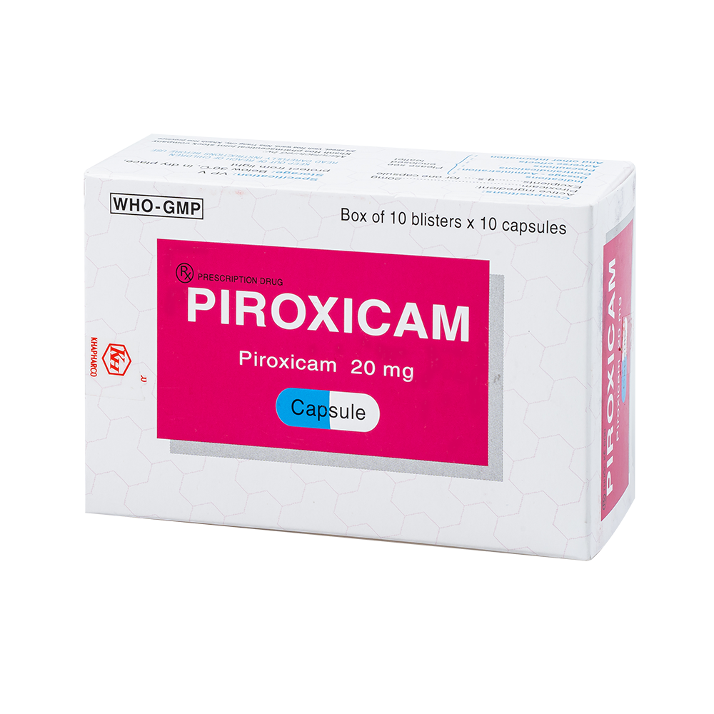 PIROXICAM Cap Hộp 100 viên Khapharco