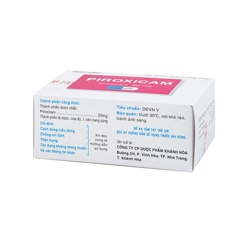 PIROXICAM Cap Hộp 100 viên Khapharco