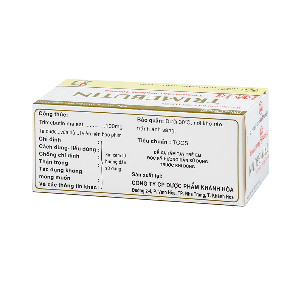 TRIMEBUTIN 100mg Hộp 100 viên Khapharco