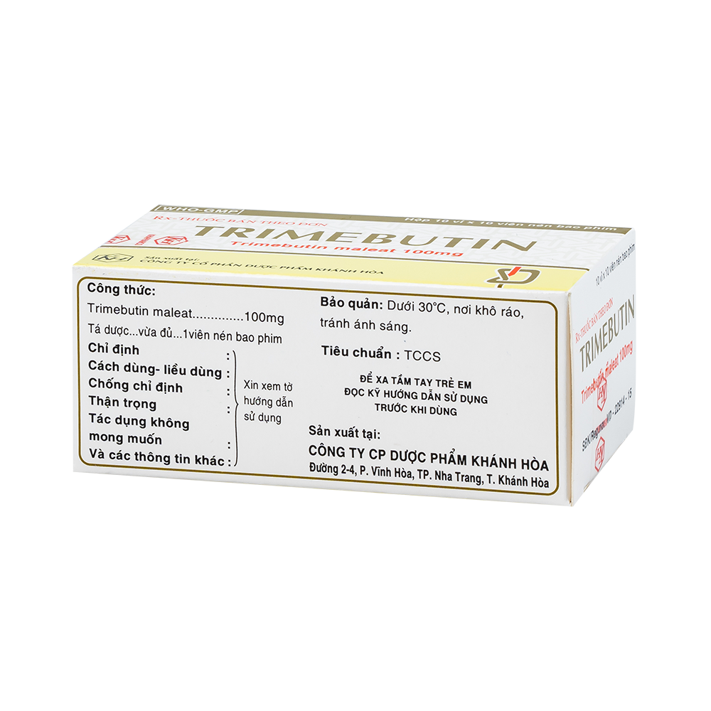 TRIMEBUTIN 100mg Hộp 100 viên Khapharco
