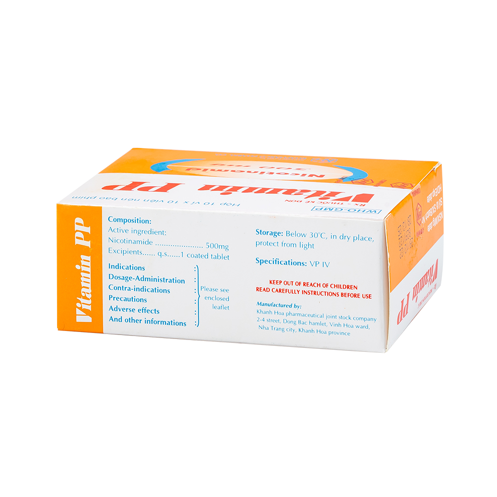 VITAMIN PP Vnén bf Hộp 100 viên Khapharco