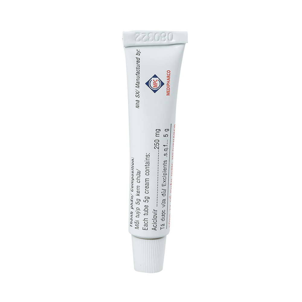 Acyclovir 5%-5g Hộp 1 tuýp 5g Medipharco