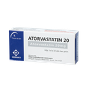 Atorvastatin 20mg Hộp 3 vỉ x 10 viên Medipharco