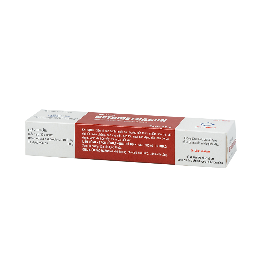 Betamethasone 30g Gel Hộp 1 tuýp 30g Medipharco
