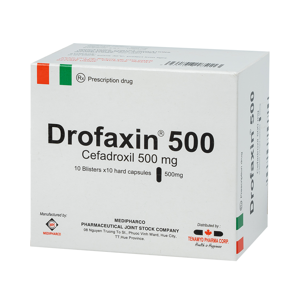 Drofaxin 500mg Hộp 10 vỉ x 10 viên Medipharco