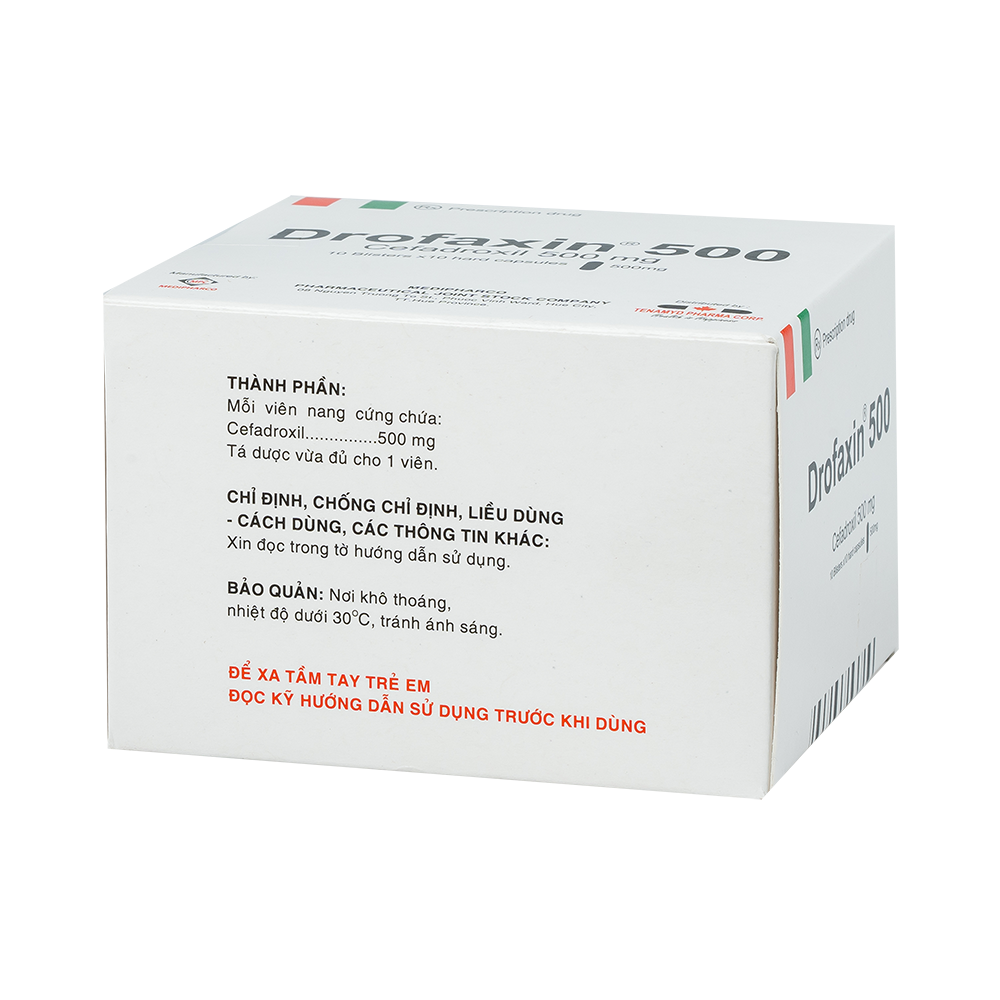 Drofaxin 500mg Hộp 10 vỉ x 10 viên Medipharco
