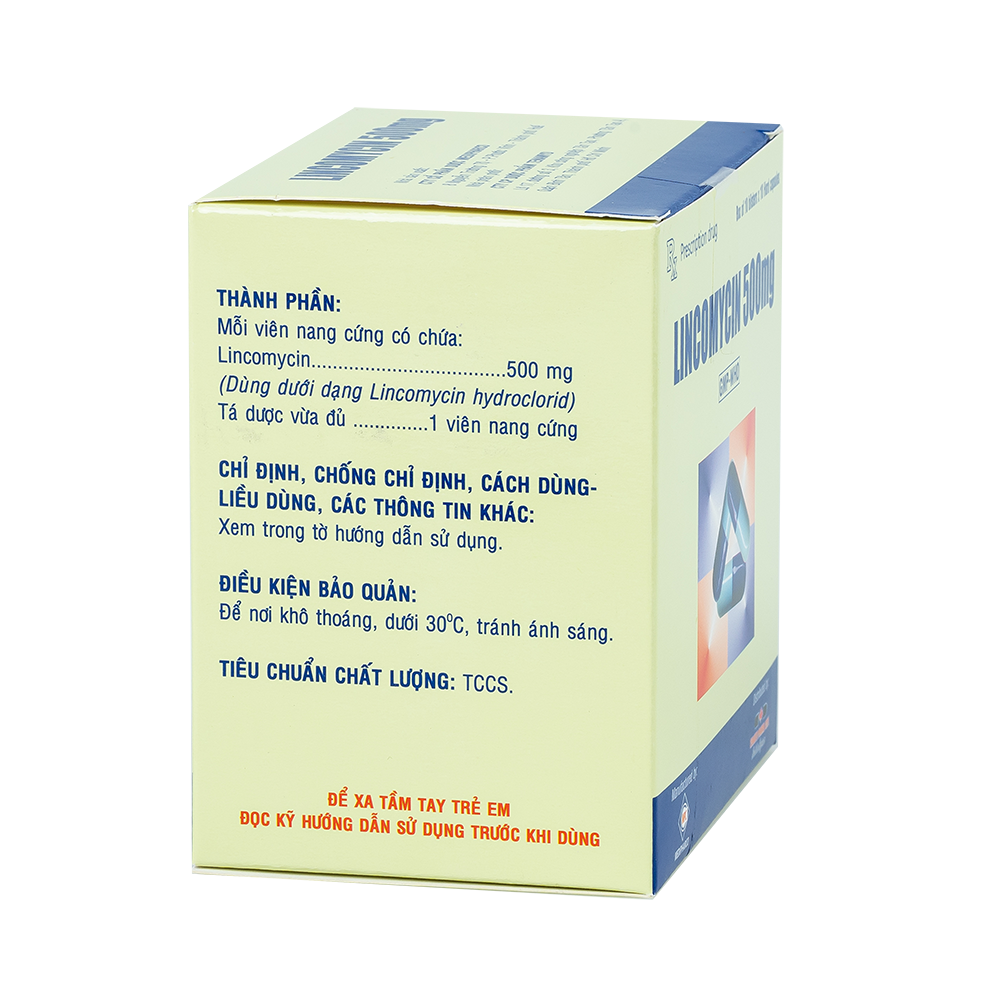 Lincomycin 500mg Hộp 10 vỉ x 10 viên nang Medipharco