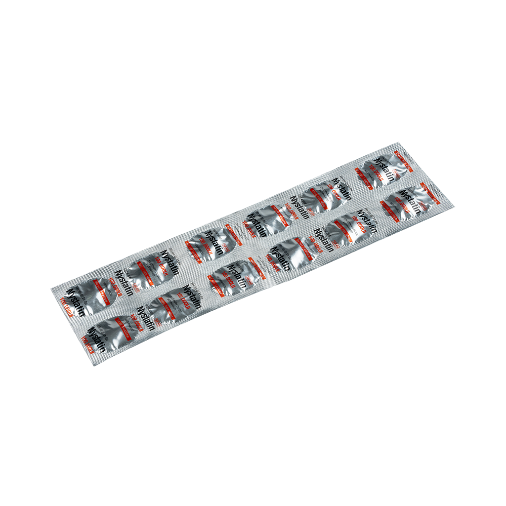 Nystatin 100.000UI Hộp 1 vỉ x 12 viên Medipharco