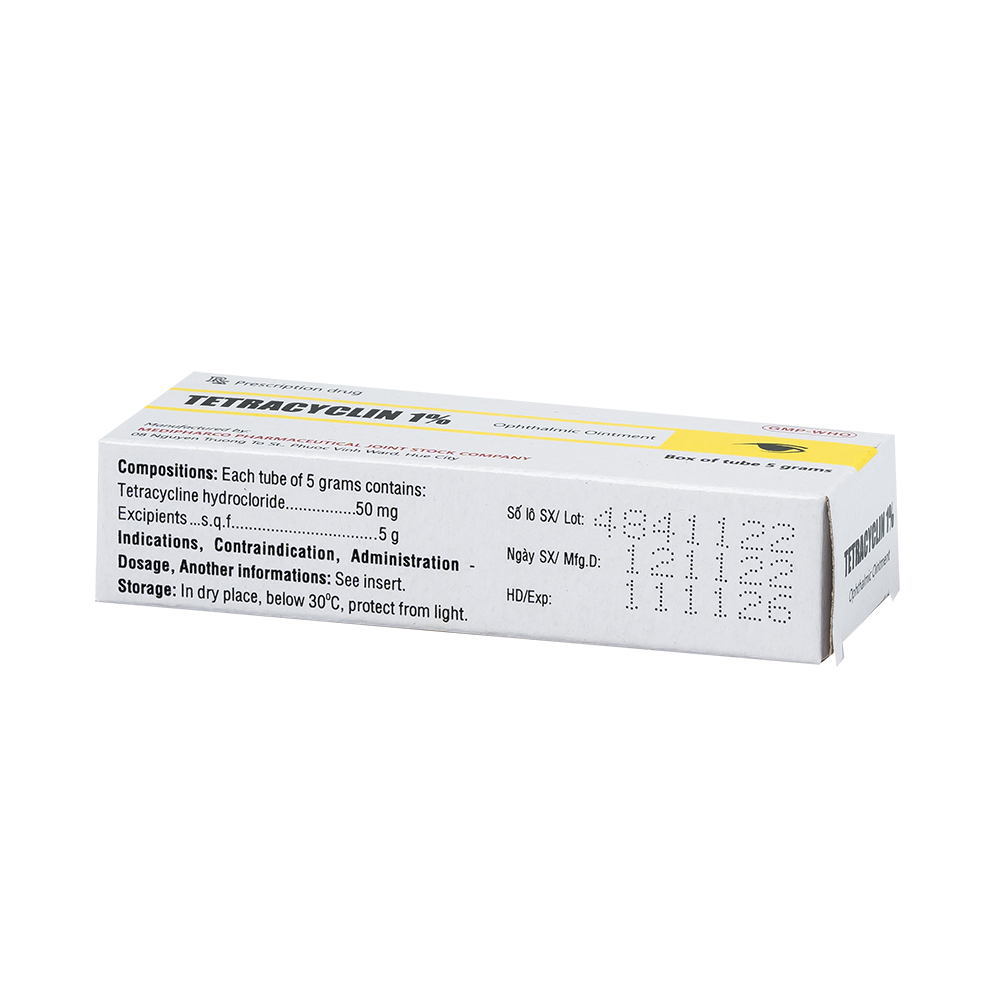 Tetracyclin 1% 5g  Hộp 1 tuýp 5g Medipharco