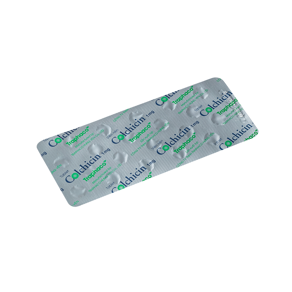 Colchicin 1mg Hộp 1 vỉ x 20 viên Traphaco