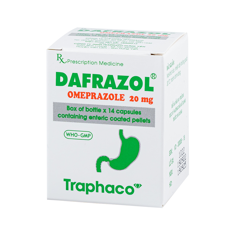 Dafrazol 20mg Lọ 14 viên Traphaco