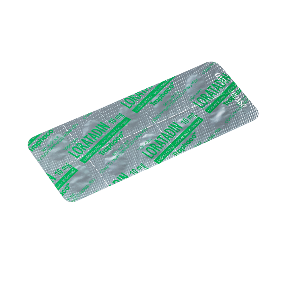 Loratadin 10mg Hộp 1 vỉ x 10 viên Traphaco
