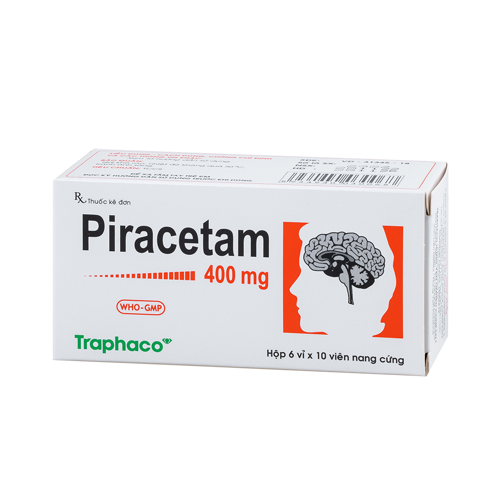 Piracetam 400mg Hộp 6 vỉ x 10 viên Traphaco