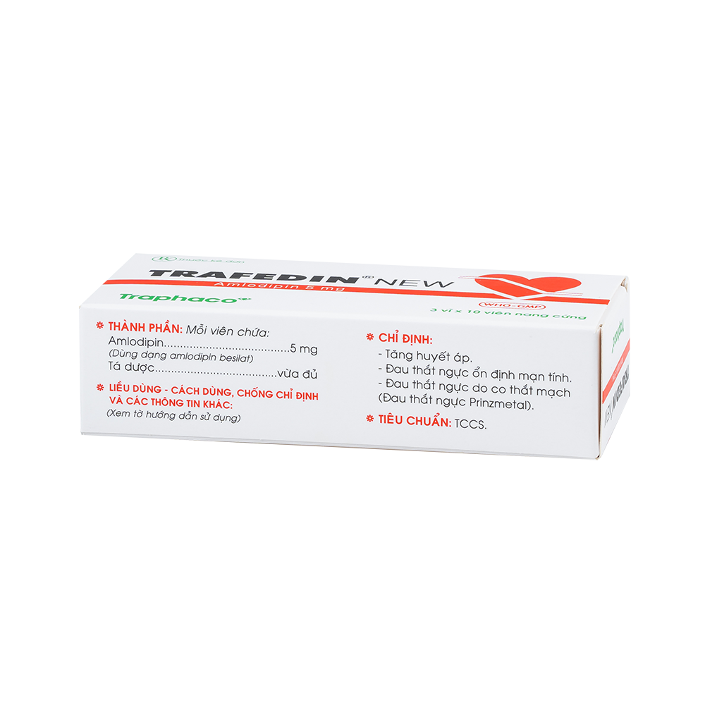 Trafedin New 5mg Hộp 3 vỉ x 10 viên Traphaco
