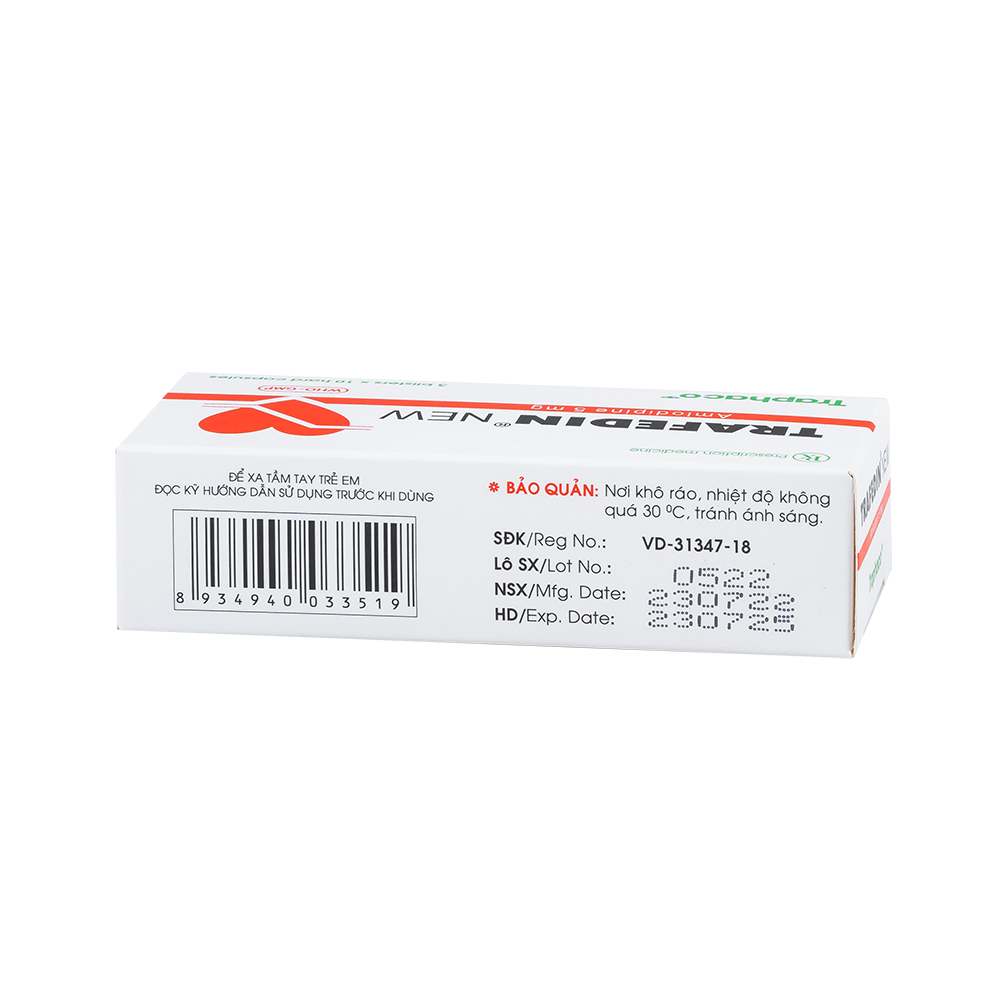 Trafedin New 5mg Hộp 3 vỉ x 10 viên Traphaco