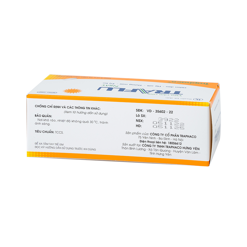 Viên cảm cúm Traflu Hộp 5 vỉ x 12 viên Traphaco