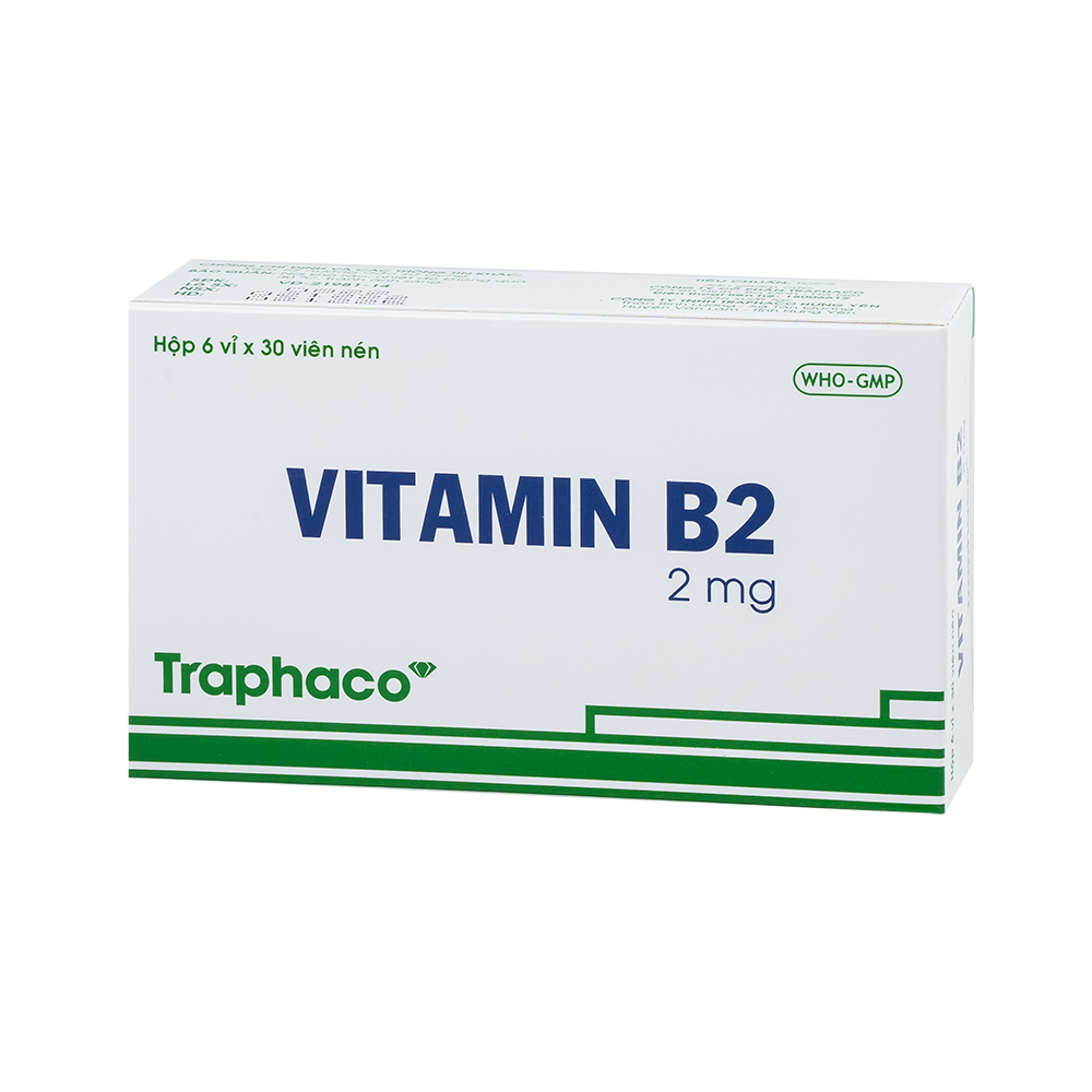 Vitamin B2 2mg Hộp 6 vỉ x 30 viên Traphaco