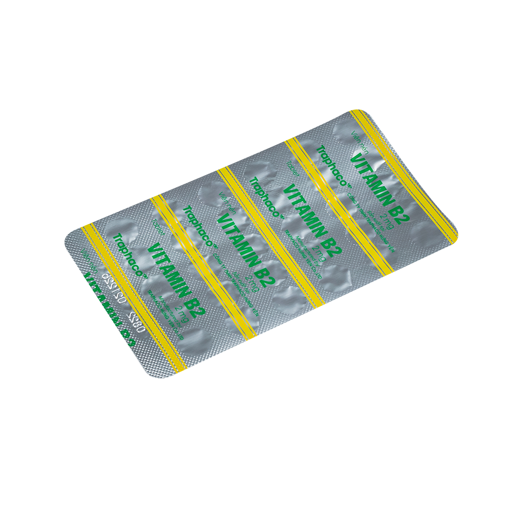 Vitamin B2 2mg Hộp 6 vỉ x 30 viên Traphaco