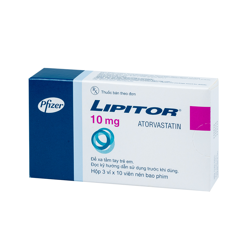 Lipitor 10 Hộp 3 vỉ x 10 viên Pfizer