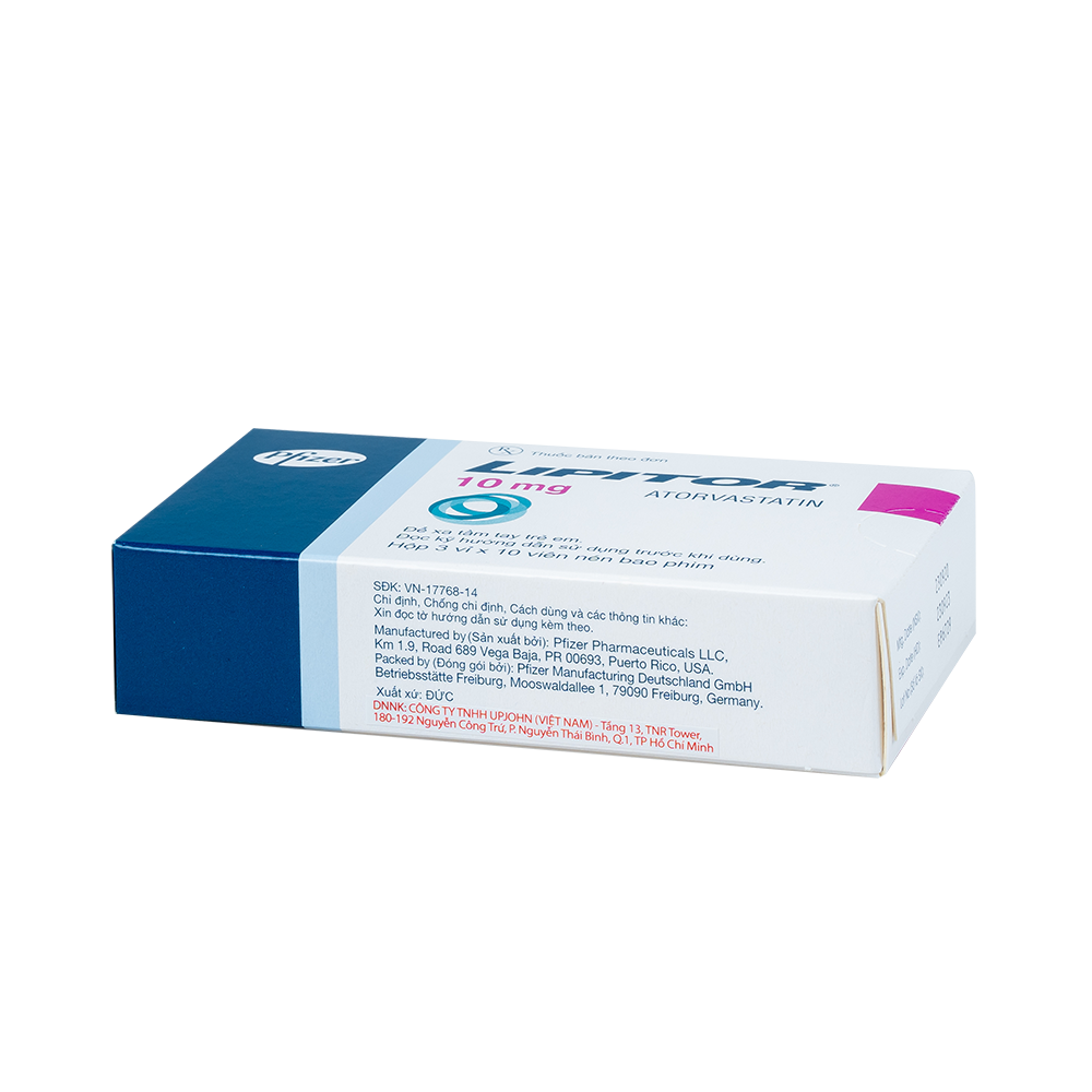 Lipitor 10 Hộp 3 vỉ x 10 viên Pfizer