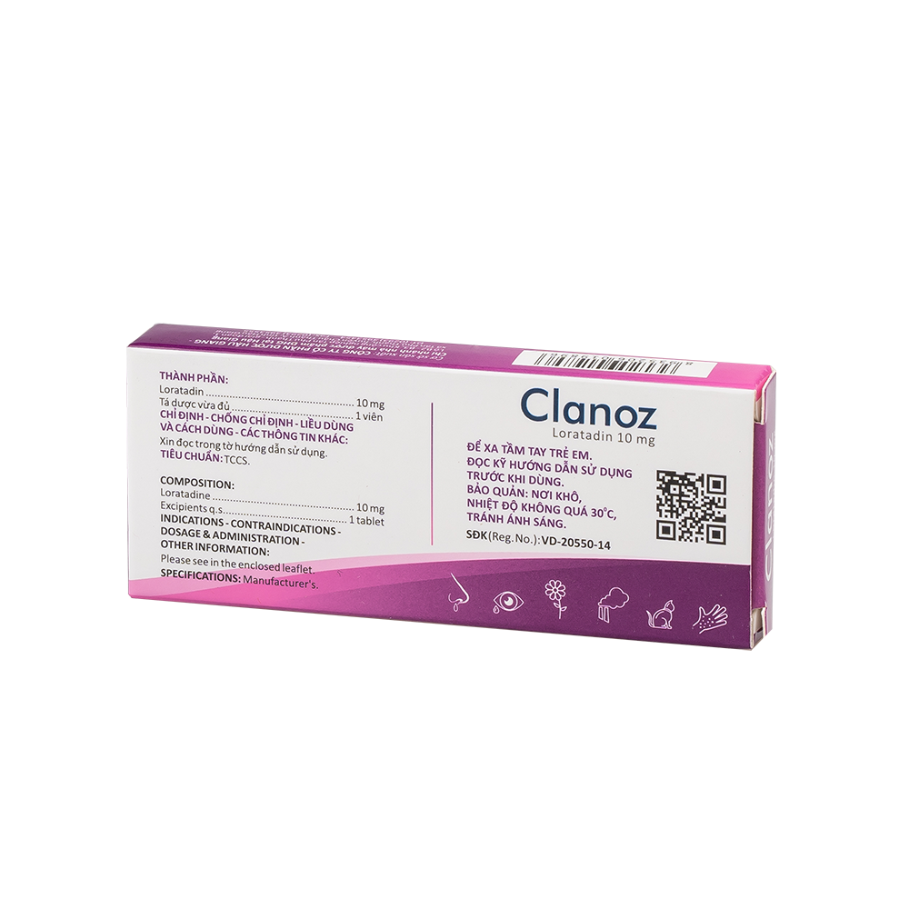 Clanoz Hộp 2 vỉ x 10 Viên DHG