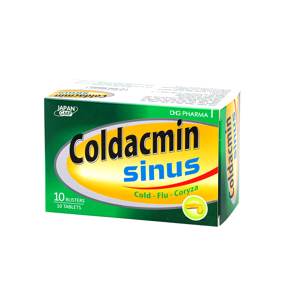 Coldacmin Sinus Hộp 10 vỉ x 10 viên DHG