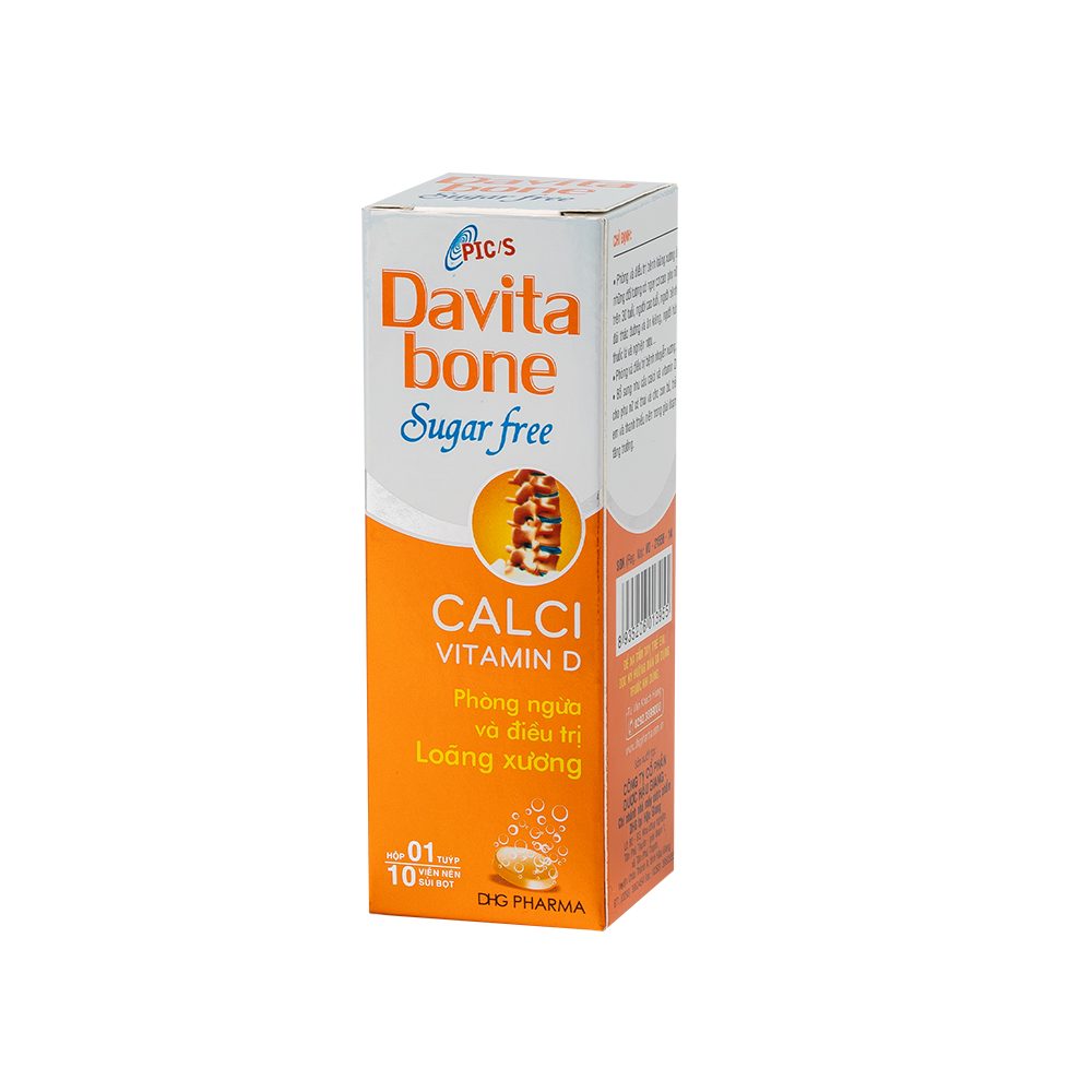 Davita bone Sugar Free Hộp 1 tuýp x 10 viên DHG