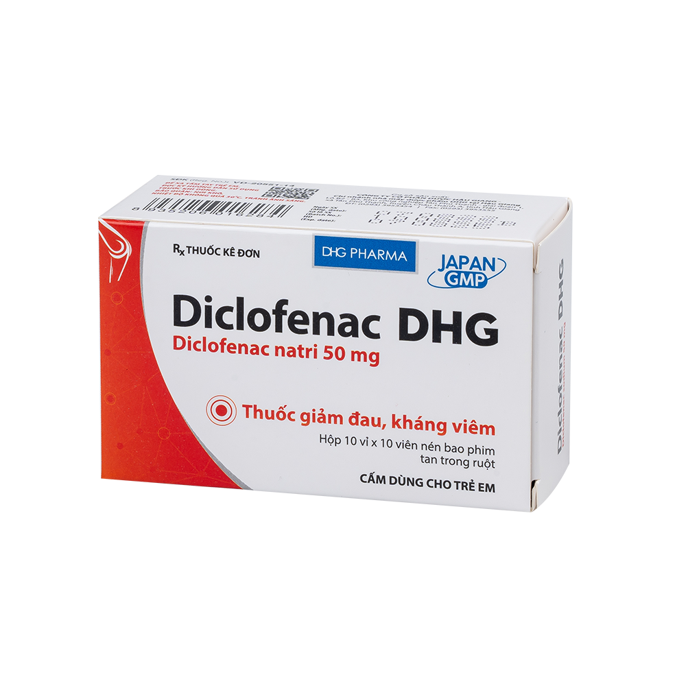 Diclofenac Hộp 10 vỉ x 10 viên DHG