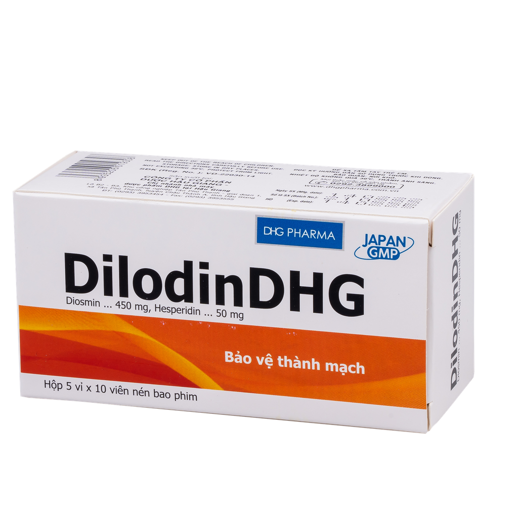 DilodinDHG Hộp 05 vỉ x 10 viên DHG