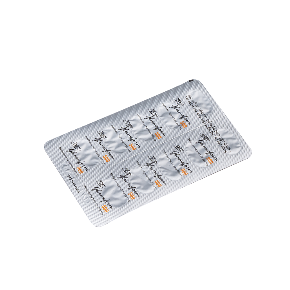 Glumeform 500 Hộp 10 vỉ x 10 viên DHG