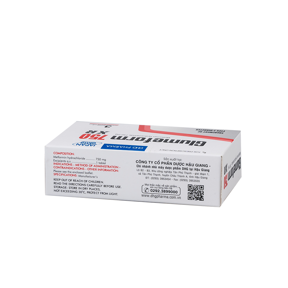 Glumeform 750 XR Hộp 3 vỉ x 10 viên DHG