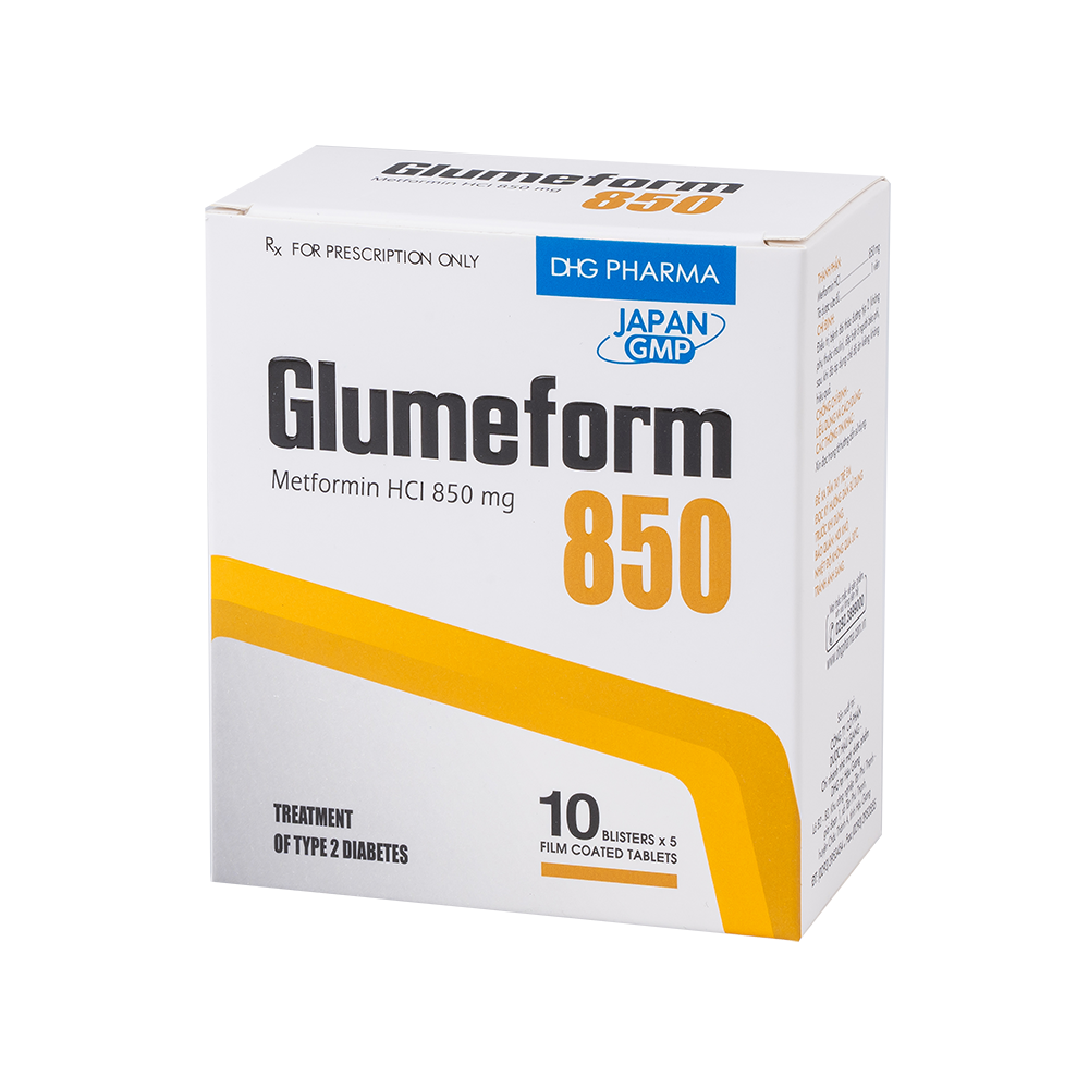 Glumeform 850 Hộp 10 vỉ x 5 viên DHG