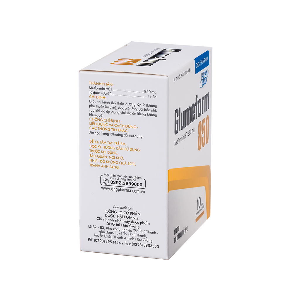 Glumeform 850 Hộp 10 vỉ x 5 viên DHG