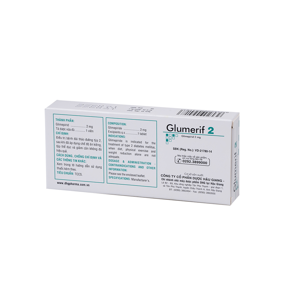 Glumerif 2 Hộp 3 vỉ x 10 viên DHG