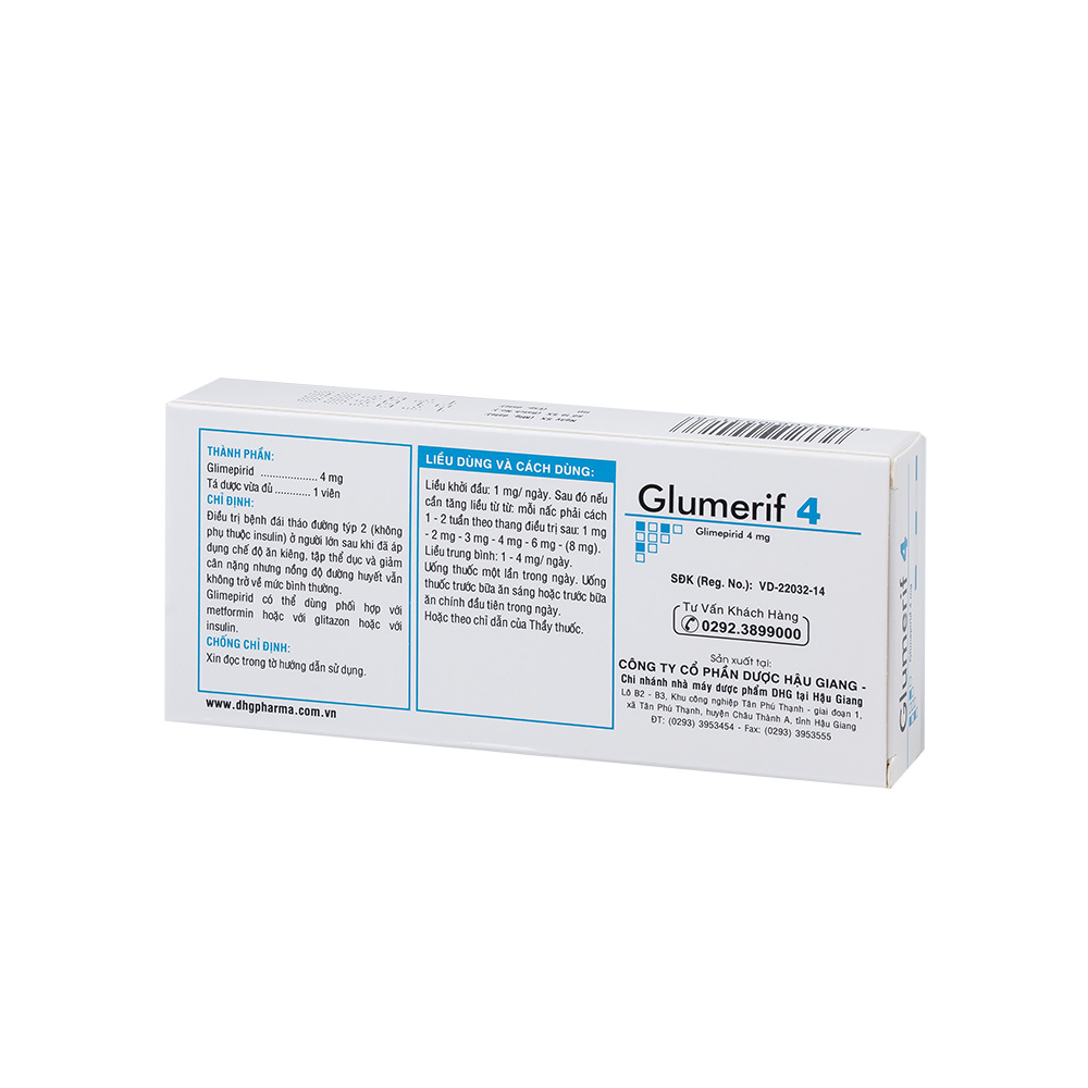 Glumerif 4 Hộp 3 vỉ x 10 viên DHG