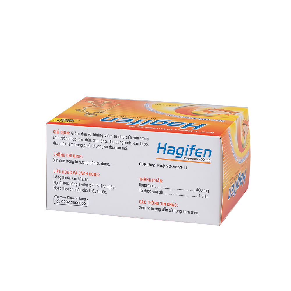 Hagifen Hộp 10 vỉ x 10 viên DHG