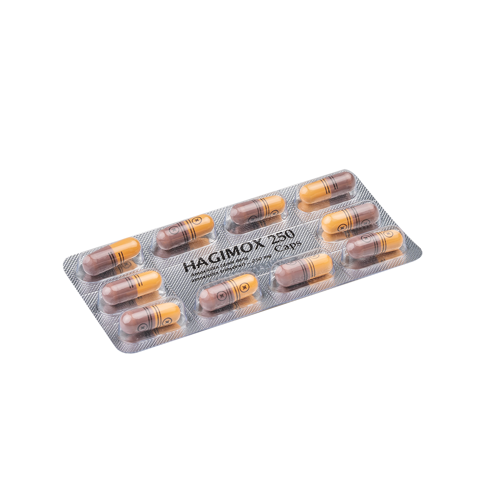 Hagimox 250 Caps Hộp 10 vỉ x 10 viên DHG