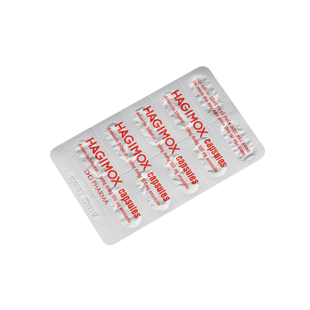 Hagimox capsules (đỏ-cam) Hộp 10 Vỉ x 10 Viên DHG