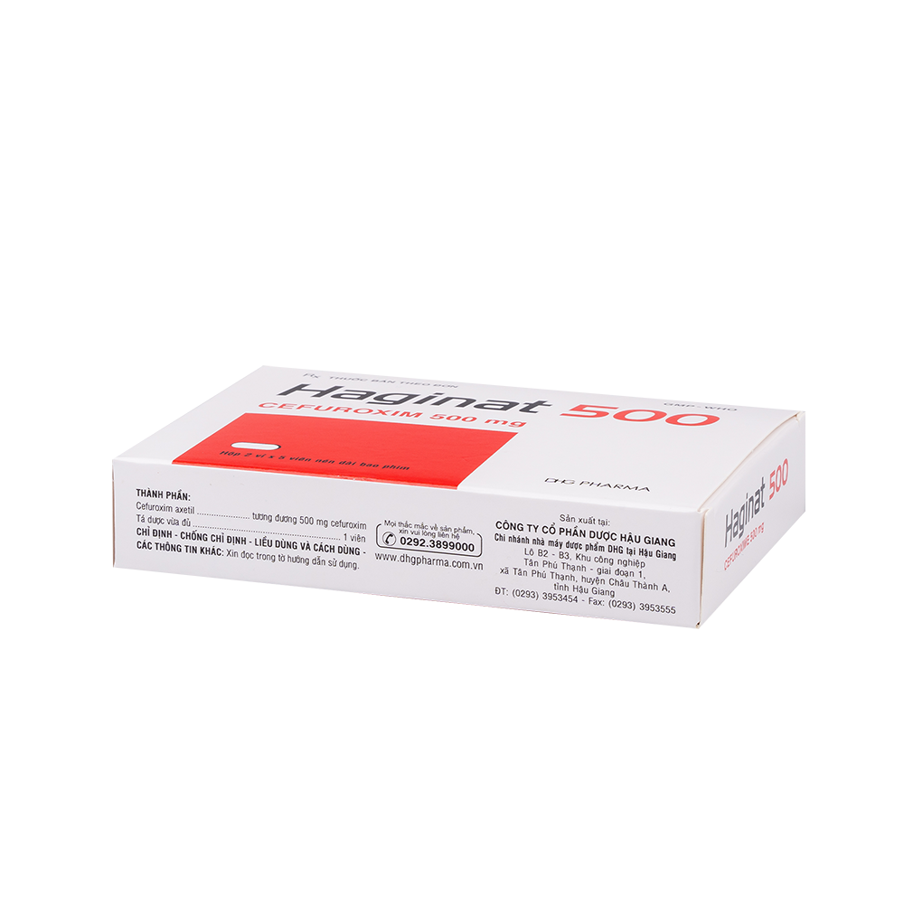 Haginat 500 Hộp 2 Vỉ x 5 Viên DHG