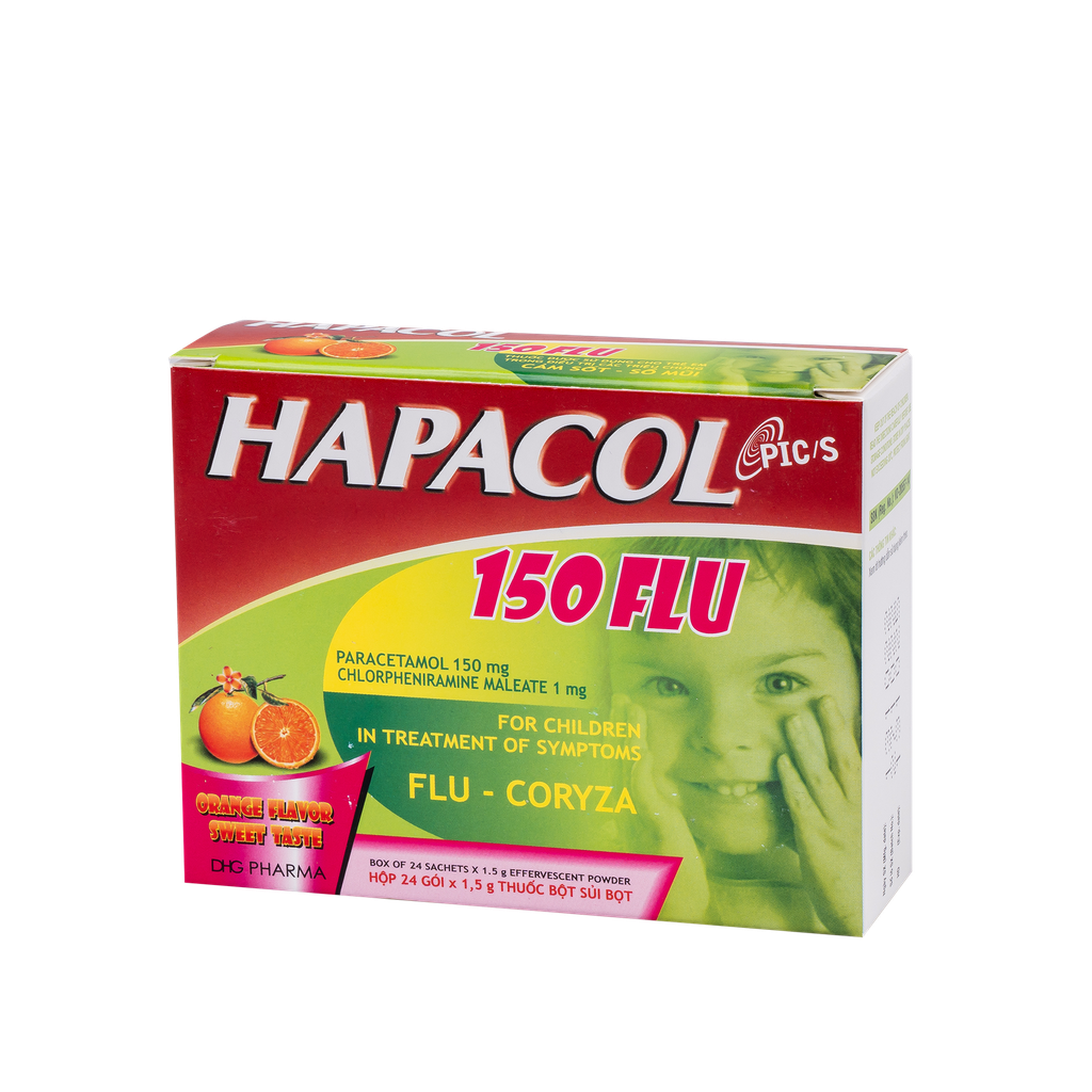 Hapacol 150 Flu Hộp 24 gói x 1,5g DHG