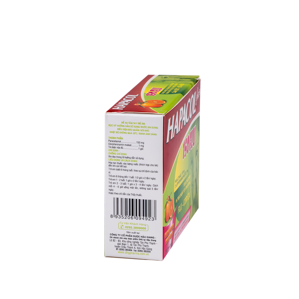 Hapacol 150 Flu Hộp 24 gói x 1,5g DHG