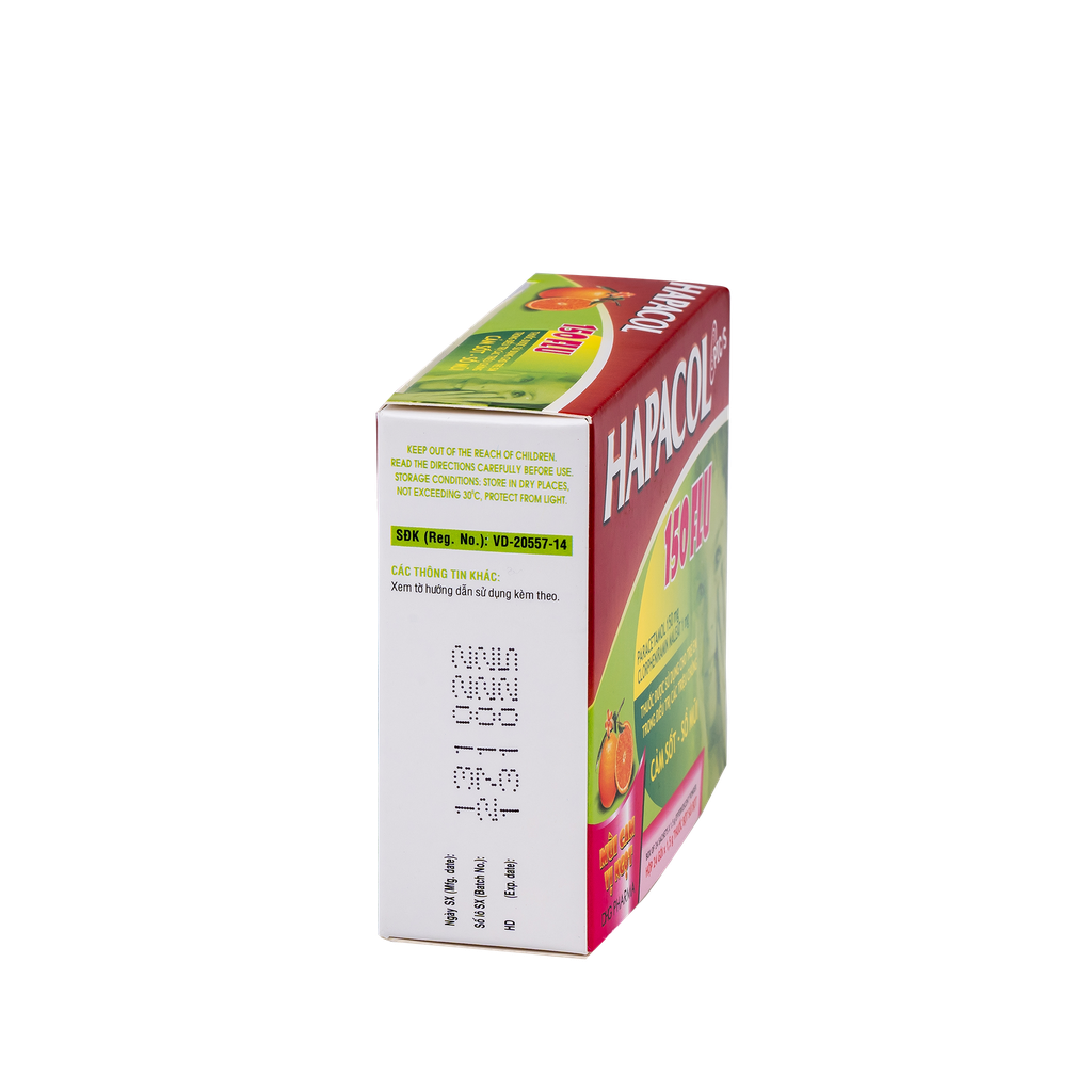 Hapacol 150 Flu Hộp 24 gói x 1,5g DHG