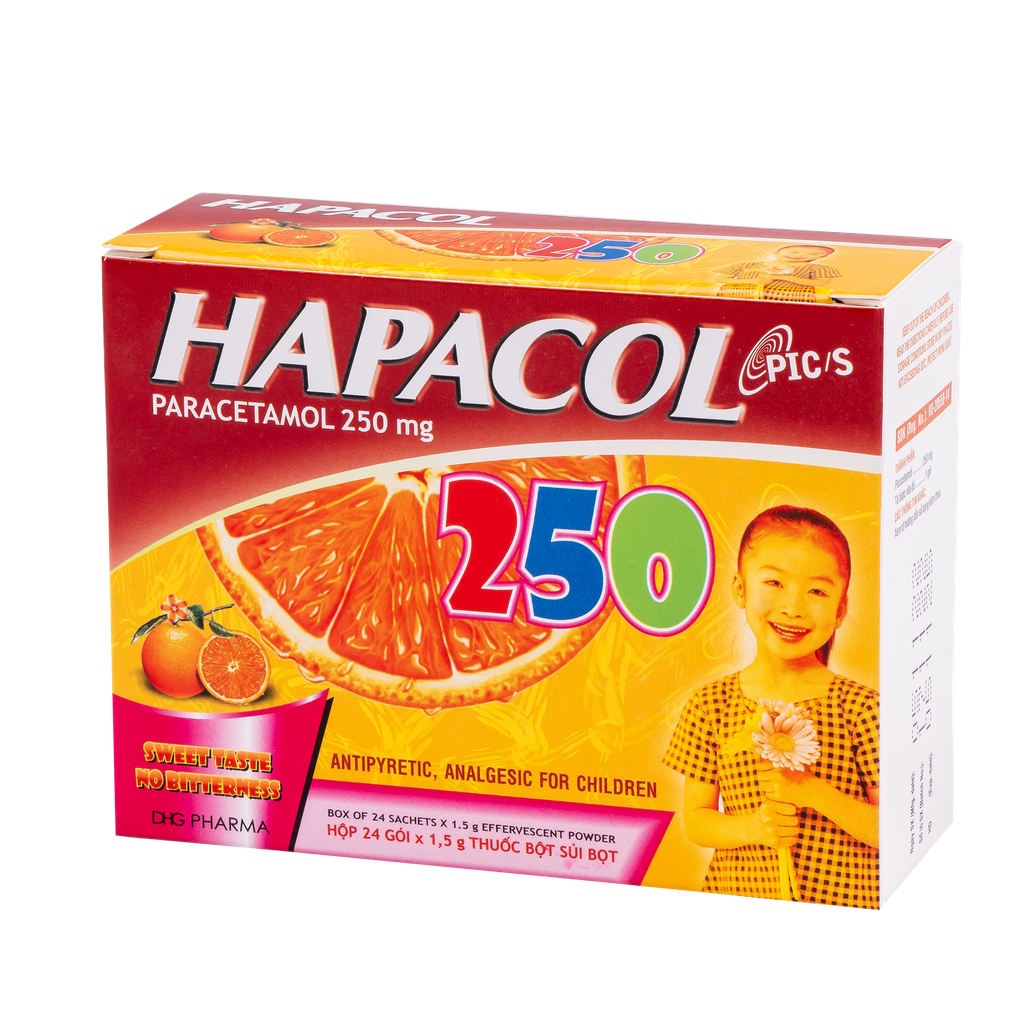 Hapacol 250 Hộp 24 gói x 1,5g DHG