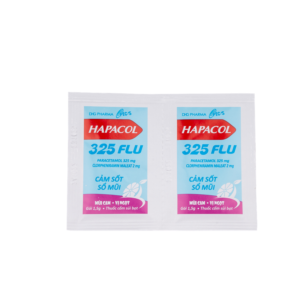 Hapacol 325 Flu Hộp 24 gói x 1,5g DHG