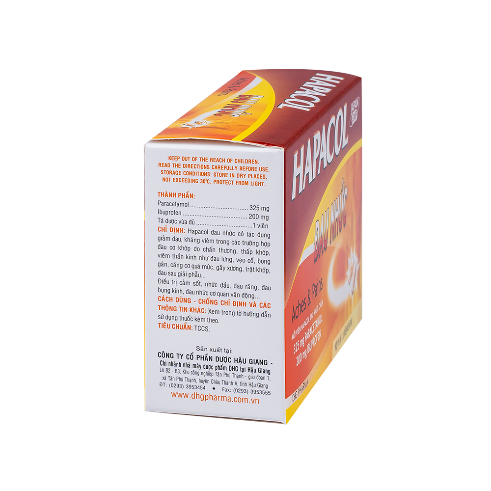 Hapacol đau nhức Hộp 10 vỉ x 5 viên DHG