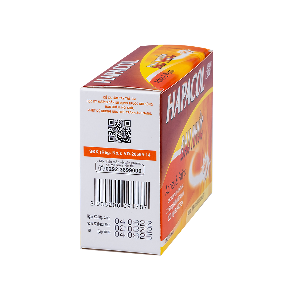 Hapacol đau nhức Hộp 10 vỉ x 5 viên DHG