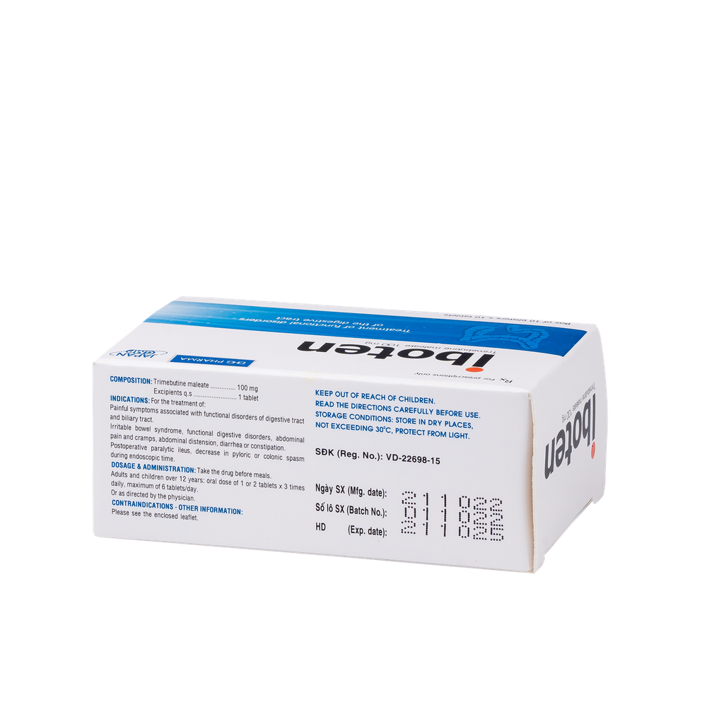 Iboten Hộp 10 vỉ x 10 viên DHG