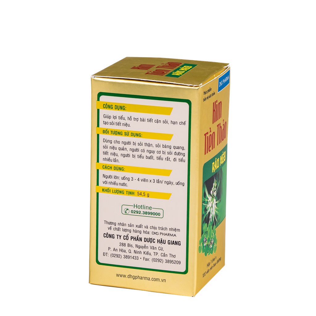 Kim tiền thảo râu mèo Hộp 1 chai x 100 viên DHG