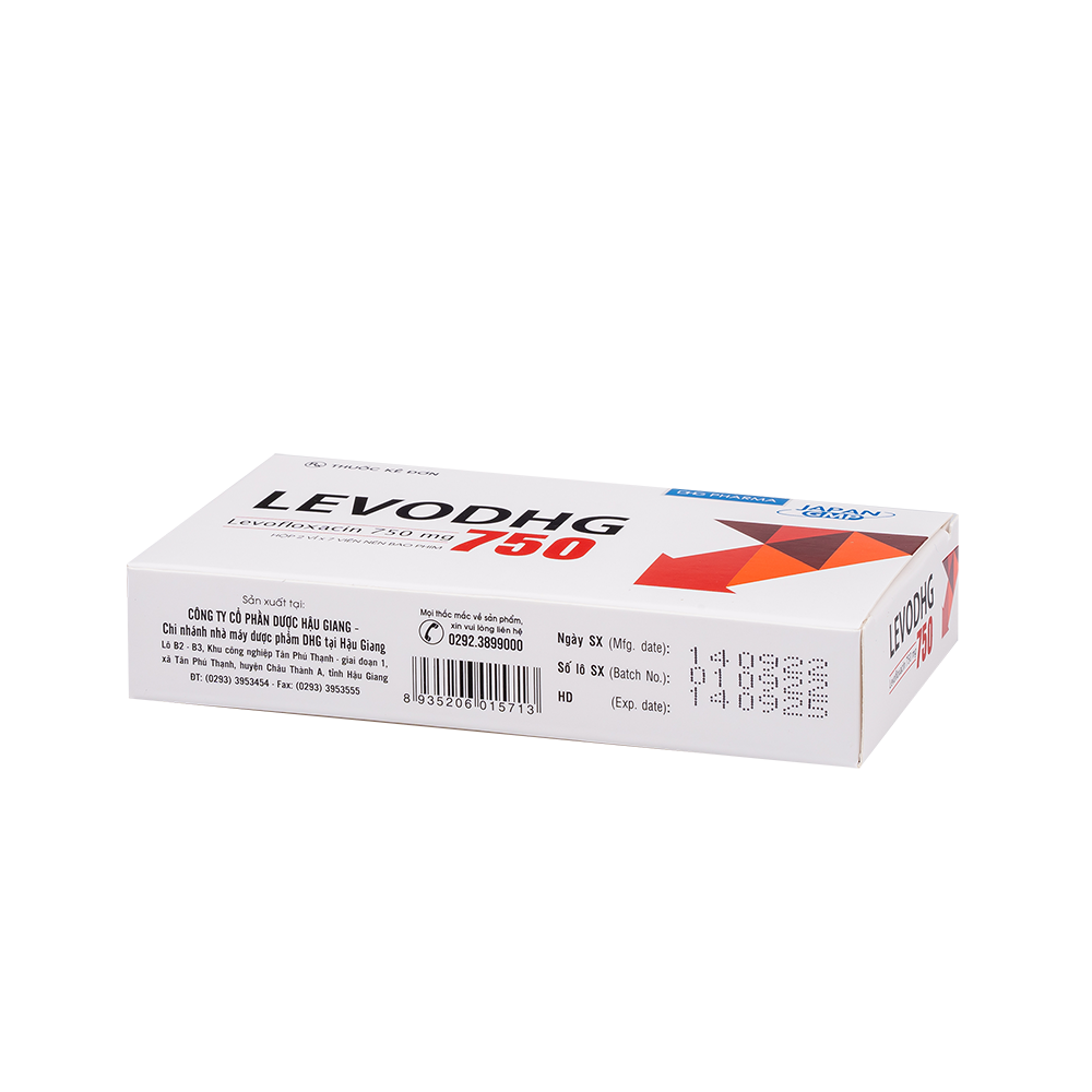 LevoDHG 750 Hộp 2 Vỉ x 7 Viên DHG