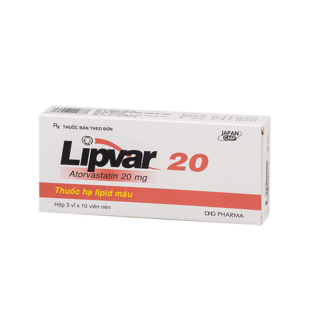 Lipvar 20 Hộp 3 Vỉ x 10 Viên DHG